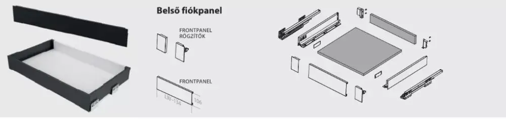 Expressz szállítás Blendenbefestigung, antracit, 90 mm