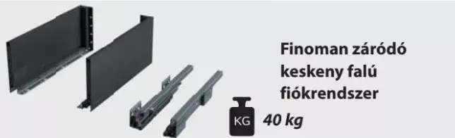 Expressz szállítás Antracit Schmalwandiges Schubkastensystem mit Feineinzug 172/500 mm