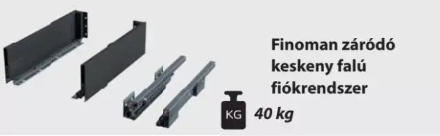 Antracit Schmalwandiges Schubkastensystem mit Feineinzug 90/550 mm Expressz szállítás