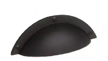 Korlátozott ajánlat 2313_FF, Möbelgriff aus Metall, schwarz lackiert, mit 64 mm Lochabstand