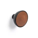 VIEFE BOL Holz-/Metall-Möbelknauf, mahagonifarben und mattschwarz 45 mm Durchmesser Azonnali szállítás
