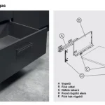 Utolsó esély Hafele Schubladensystem mit schmalen Wänden, 199/270 mm, Farbe Matt Anthrazit