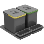 Vedd meg most Szemetes MULTINO 600 2x15l+2 2 db kivehetó kis tárolóval antracit