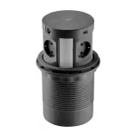 Elosztó COMFORT PLUS, D120mm, 4x 230V sch, 2x USB-A, 2x RJ45, indukciós töltő, 1,5m kábellel, fek Árcsökkenés