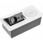 Elosztó AVARO PLUS, 1x 230V sch, USB A+C, indukciós töltő, 1,5m kábellel, fehér Azonnali szállítás