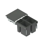 REJS szemetes függesztett 600-as, Tandem sínes, 2x7L+2x15L grafitH=320mm Akció