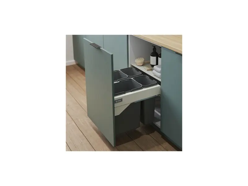 Ajánlat REJS szemetes függesztett 600/400 rövid, Tandem sínes, 2x15L grafit H=320mm