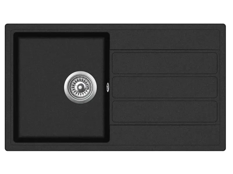 Azonnal elérhető EVIDO Easy 45S gránit mosogató, 760 x 440 mm, antracit