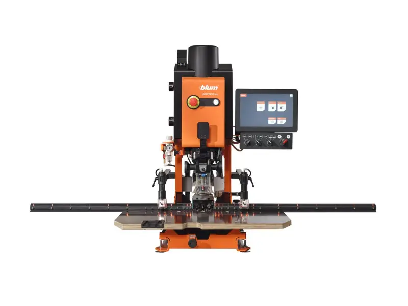 Kihagyhatatlan ajánlat BLUM MINIPRESS top - Fúró- és vasalatbepréselő gépek, függőleges fúrás, 400 V / 50/60 Hz
