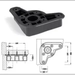Nézd meg most Szintezőláb Talp (835 KO) 450 T2 Lábhoz 88x88x24mm Fekete