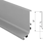 Expressz kézbesítés Alumínium profilok GOLA Profil alsó szekrény felső 4200x57x26mm alumínium