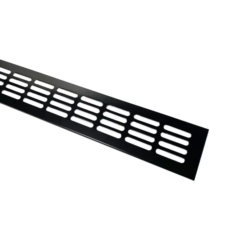 Szellőzőrács négyszög alakú 80x400mm Fekete Nézd meg most