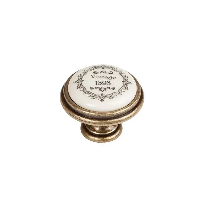 Fogantyú P77.01.q3.d1g Antik Firenze-Elefántcsont-Vintage Fém/Porcelán Utolsó esély