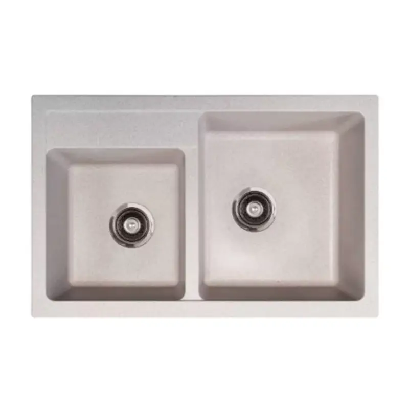 Biztonságos fizetés Quadro plus 2D XGranit Bézs mosogató 780x500/195/195mm 171006