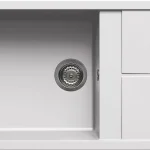 Elleci Unico 410 Gránit mosogató G68 Bianco 860x500/200mm Expressz szállítás