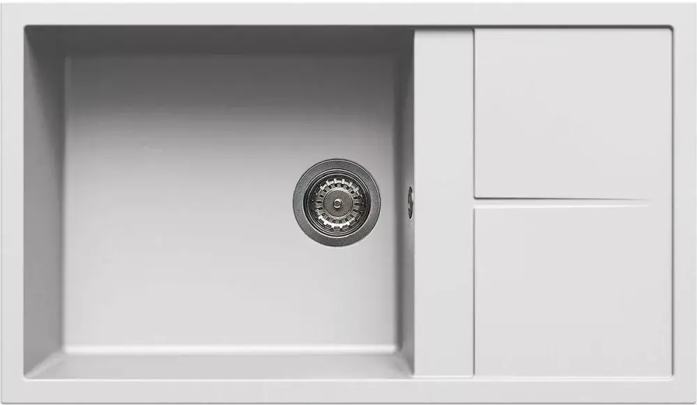 Elleci Unico 410 Gránit mosogató G68 Bianco 860x500/200mm Expressz szállítás
