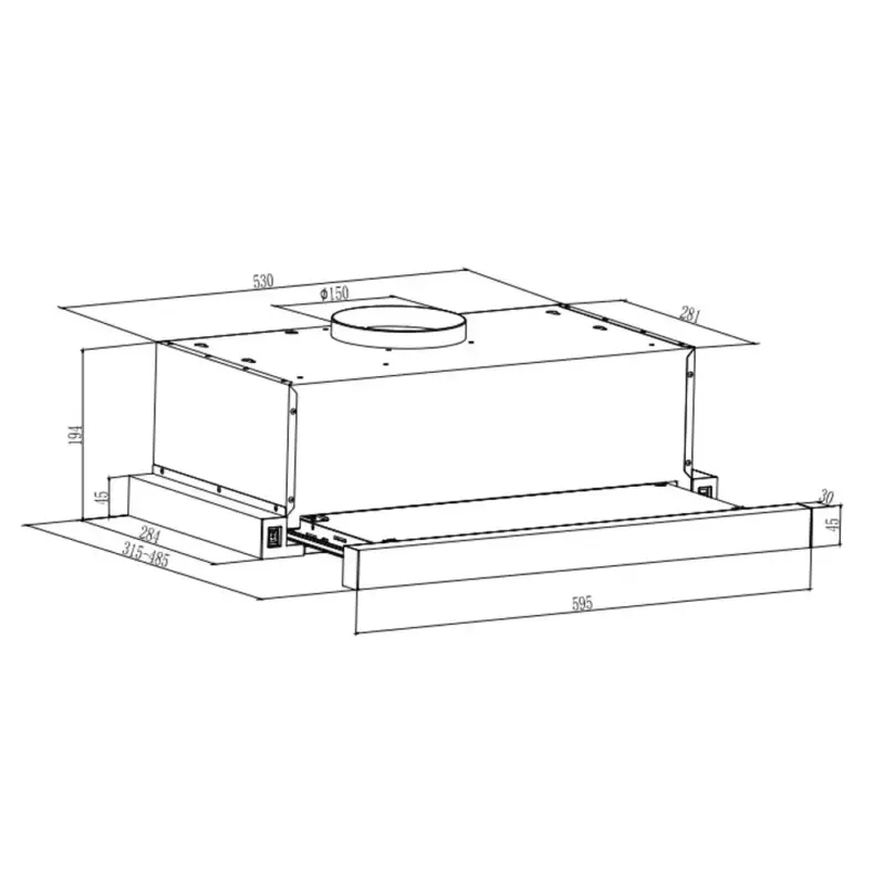 EVIDO SLIMBOX 60X teleszkópos páraelszívó, 60 cm, inox Vásárlói kedvenc