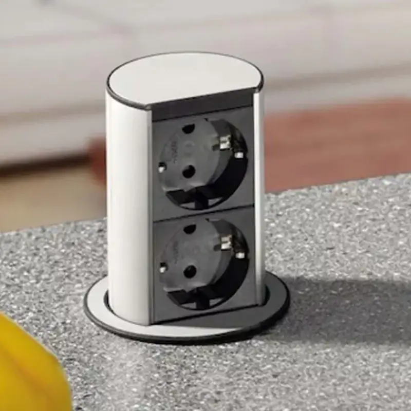 Konnektor Munkalapba süllyeszthető ELEVATOR Inox 2x230V +2m kábel Kihagyhatatlan ajánlat
