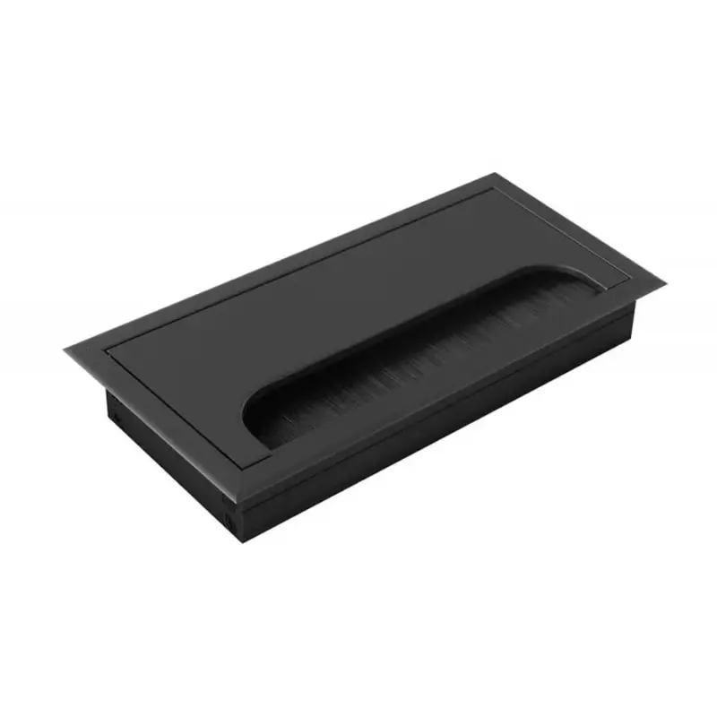 Azonnal elérhető Kábelkivezető Fém 80x160mm Fekete
