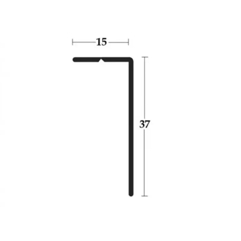 Expressz kézbesítés Felső takaró profil 2792 (belső) 15x37mm2,6 fm Ezüst