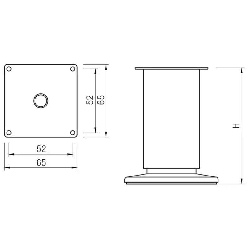 Bútorláb StrongLegs FS001, 100mm Csiszolt Arany Szezonális akció