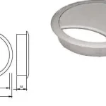 Kábelkivezető D=80mm RAL9006 Biztonságos fizetés