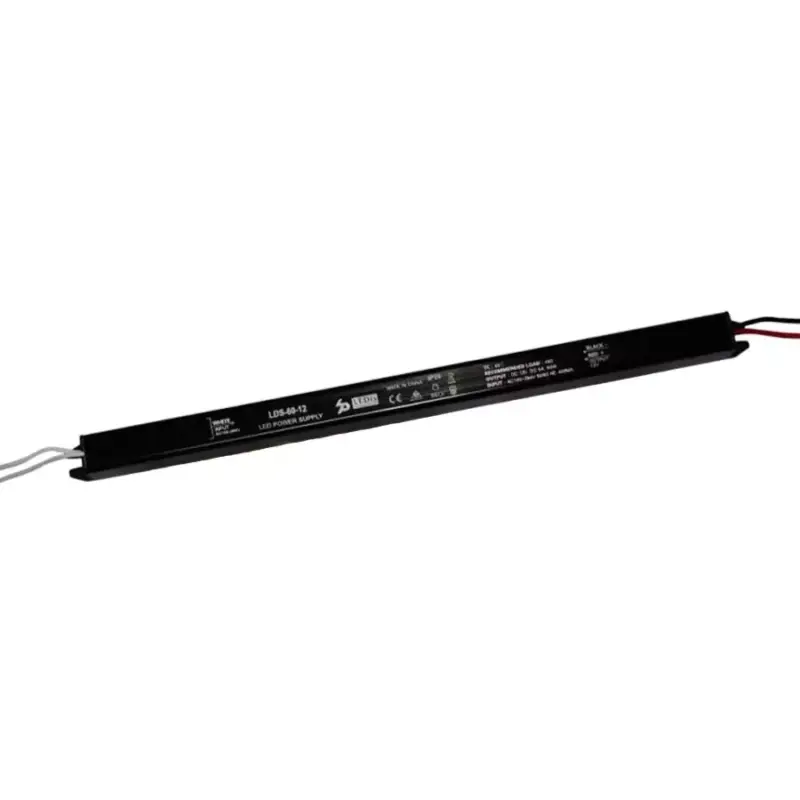 Led transzformátor SLIM 12V/5A 60W 316x18x18mm Akciós ár