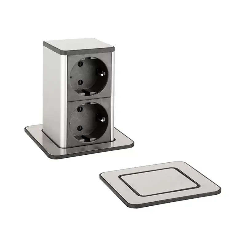 Azonnali szállítás Konnektor-rejtett elosztó StrongPower PowerUp 2x230V Nemesacél