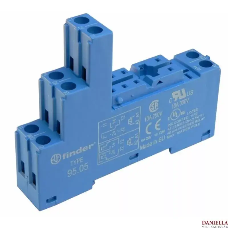 FINDER 95.05 foglalat, kék (40.51/ 40.52/ 40.61, 41.52/41.61, 44.52/44.62) Szuper ajánlat