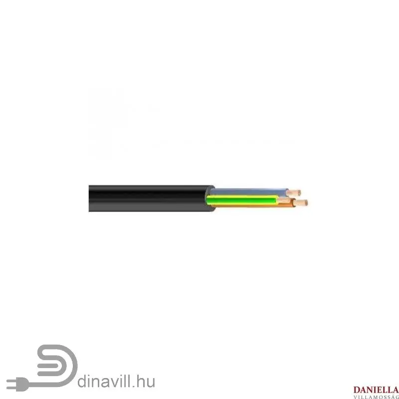 Expressz kézbesítés Gumiköpenyes kábel GT vezeték 3x2,5mm2 fekete sodrott réz erű H05RR-F (GT)