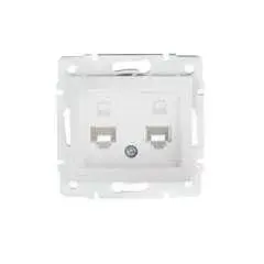 Legkelendőbb Kanlux 24755 DOMO 01-1410-002 fehér dupla adatcsatlakozó aljzat független (2xRJ45 Cat 5e Jack)