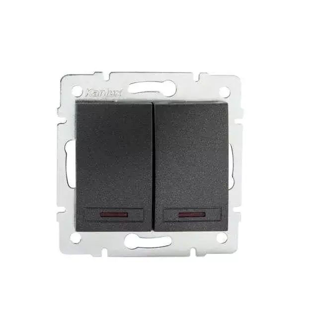 Ajánlat Kanlux 24902 DOMO 01-1120-241 grafit jelzőfényes csillárkapcsoló