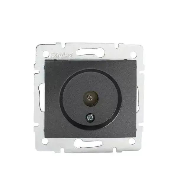 Csak ma Kanlux 24919 DOMO 01-1290-041 grafit antenna csatlakozó TV aljzat, átmenő