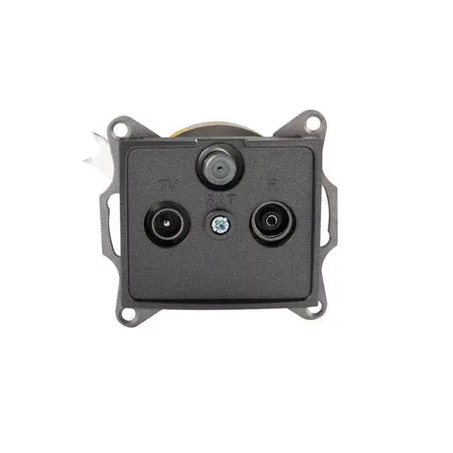 Kanlux 24925 DOMO 01-1350-041 grafit antenna csatlakozó TV/R/SAT aljzat, végzáró Biztonságos fizetés