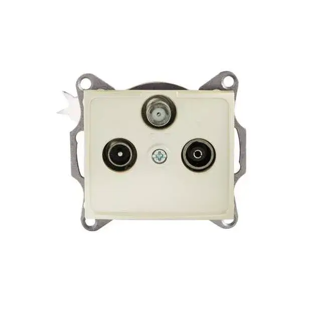 Biztonságos fizetés Kanlux 24984 DOMO 01-1350-030 gyöngyház antenna csatlakozó TV/R/SAT aljzat, végzáró