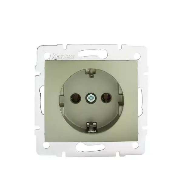 Kanlux 25029 DOMO 01-1240-150 pezsgő Schuko földelt dugalj, gyermekvédelemmel, tűzbiztos műanyag Prémium