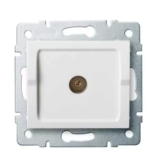 Kanlux 25098 LOGI 02-1300-002 fehér antenna csatlakozó TV aljzat, végzáró Biztonságos fizetés