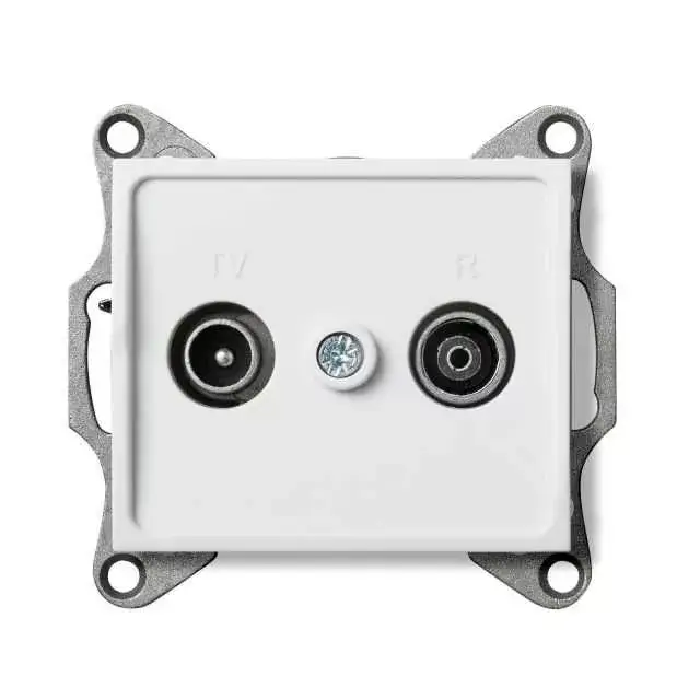 Kanlux 25101 LOGI 02-1330-002 fehér antenna csatlakozó TV/FM aljzat, végzáró Olcsóbb