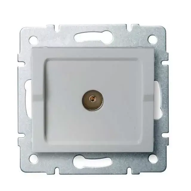 Kanlux 25216 LOGI 02-1300-043 ezüst antenna csatlakozó TV aljzat, végzáró Népszerű
