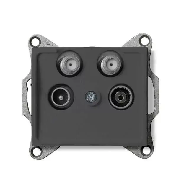Akciós ár Kanlux 25282 LOGI 02-1590-041 grafit antenna csatlakozó TV/R/SAT/SAT aljzat, végzáró