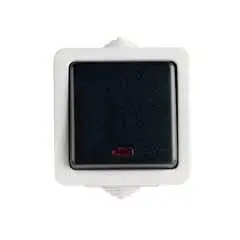 Utolsó esély Kanlux 25353 TEKNO 05-1110-143 fekete jelzőfényes egypólusú kapcsoló IP54