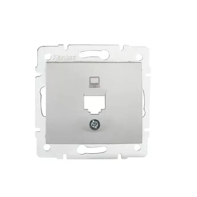Kanlux 25922 DOMO 01-1399-043 ezüst csatlakozó aljzat burkolat (RJ45 Jack), aljzat nélkül Csak ma