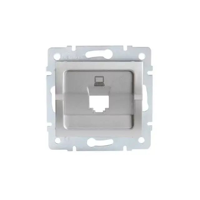 Kanlux 25928 LOGI 02-1399-043 ezüst csatlakozó aljzat burkolat (RJ45 Jack), aljzat nélkül Biztonságos fizetés