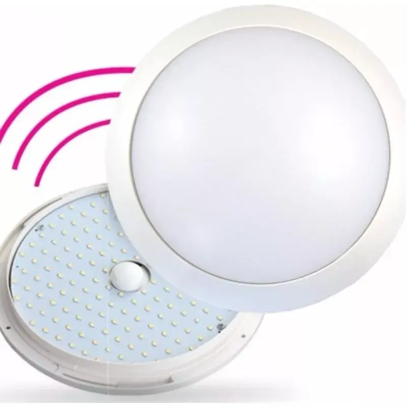 Bestseller DEL1052, Nelly lpt, kerek, opál, LED, 360 fokos mozgásérzékelővel (7m; 30s-12min.), 10W, 900lm, 4000K, 180fok, IP54, 240V, 156xSMD3538, delux
