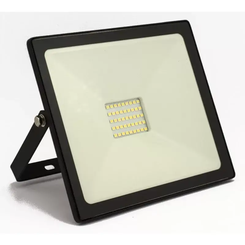 Újdonság DEL1448 Reflektor 30W LED, 2400lm, 200-240VAC, IP65, 4000K, 120 fok,45x SMD2835 LED, lapos, fekete, 185*175*35mm, alumínium SLIM SERIES delux
