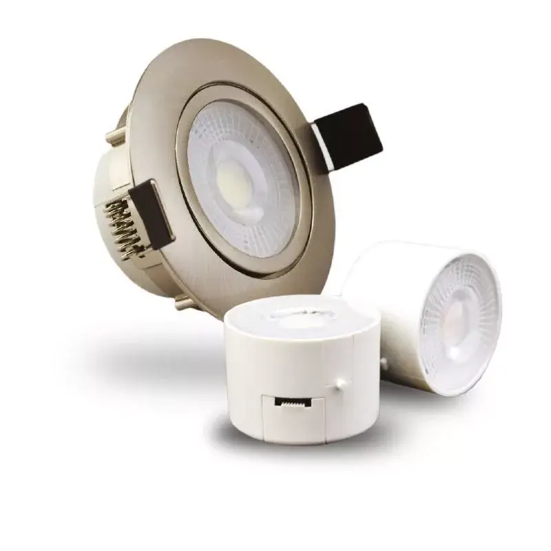 Újdonság DEL1550 Daniella_deLux LED beépíthető spotlámpa, nikkel, 7W, 600Lm, 100-240V, d=75mm, 4000K, 120°