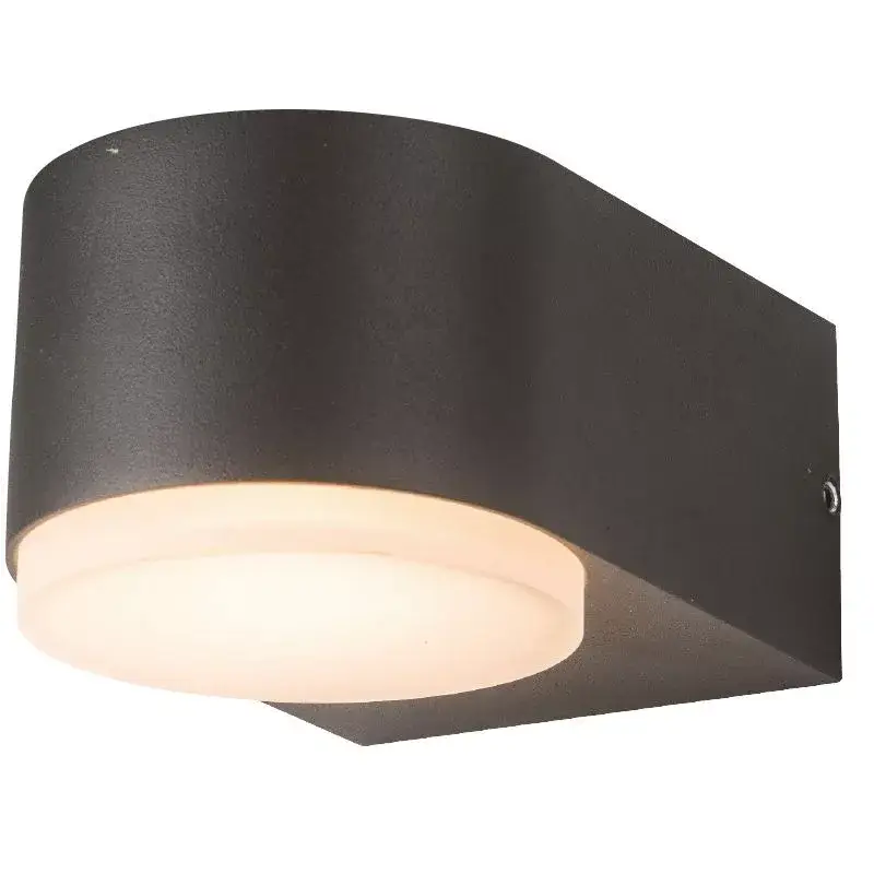 Kata round kültéri falra szerelhető lámpatest, fekete, LED 2x3W, 4000K, IP54, Delux DEL1553 Kihagyhatatlan ajánlat