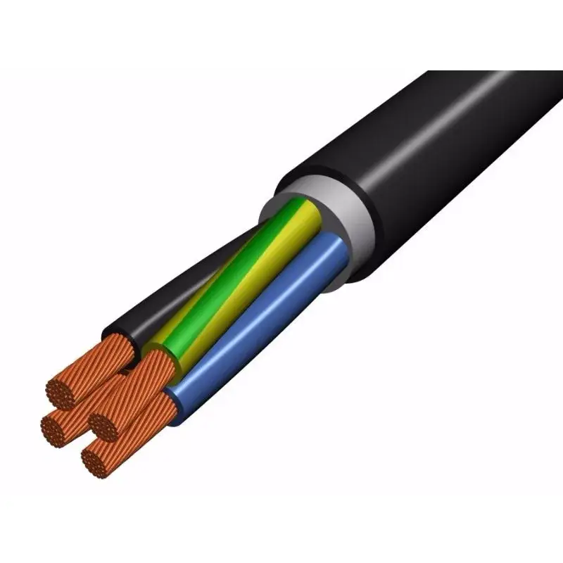 PVC szigetelésű földkábel réz vezetővel EYY-J 5x2,5 mm2 (100m-es tekercs) Gyors kiszállítás
