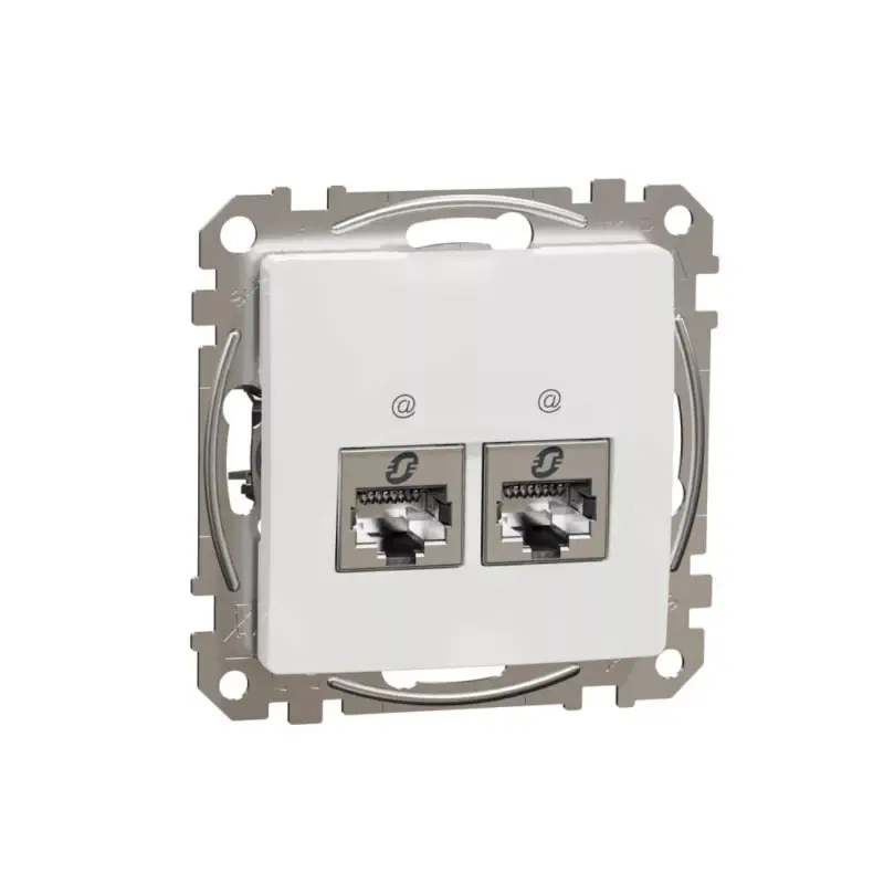 Prémium ÚJ SEDNA 2xRJ45 Cat6 STP aljzat, fehér Schneider SDD111462S