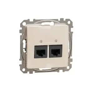 ÚJ SEDNA 2xRJ45 Cat6 UTP aljzat, bézs Schneider SDD112462 Azonnal elérhető